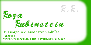 roza rubinstein business card